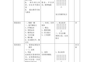 青少年篮球基本功训练教案